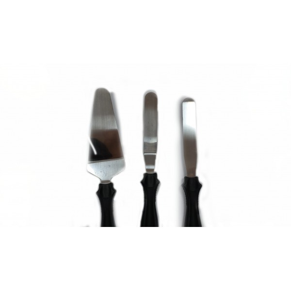 3'lü Eğik Pasta Spatula Seti