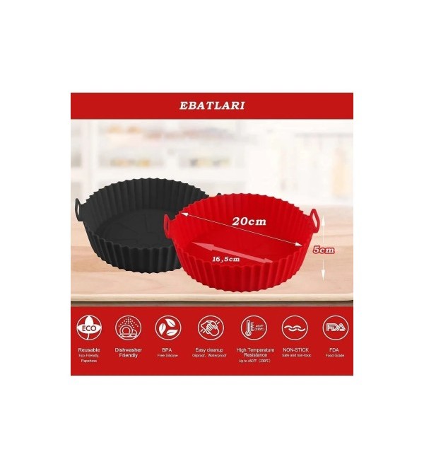 yuvarlak silikon airfrey pişirme kalıbı silikon kare airfrey kabı yuvarlak silikon airfrey pişirme kalıbı silikon kare airfrey kabı